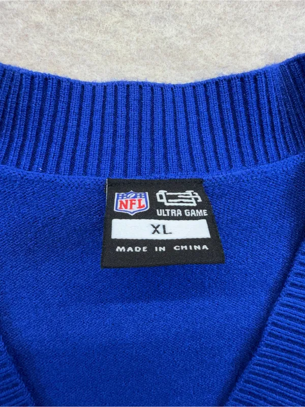 Buffalo Bills Ultra Game NFL Cardigan Sweater Blue Red NWT Size XL - Image 5