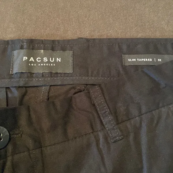 Pacsun Women’s Slim Tapered Pant Black 100% Cotton Size 32 NWT - Image 2