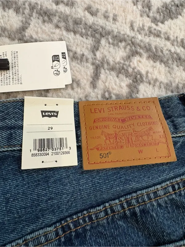 Levi's Women’s Dark Blue Relaxed Cut Denim Shorts (longer hem) - Image 5