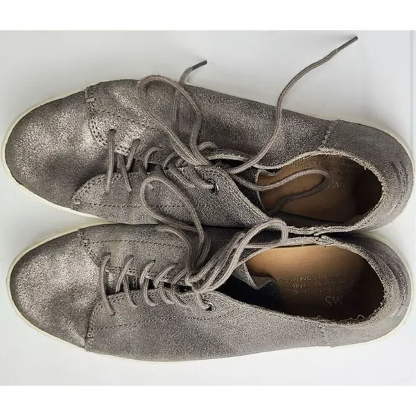 TOMS Sneakers Womens‎ Size 9 Metallic Gray/Silver Shoes - Image 5