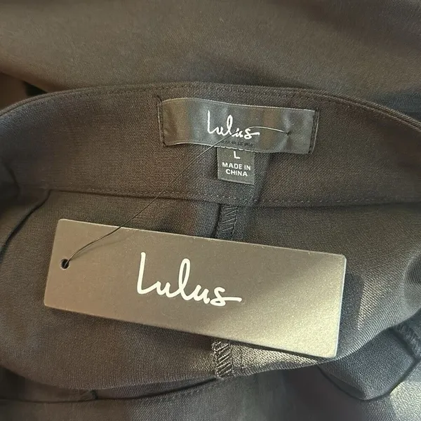 Lulus Like Black Trouser Pants size Large NWTs - Image 6