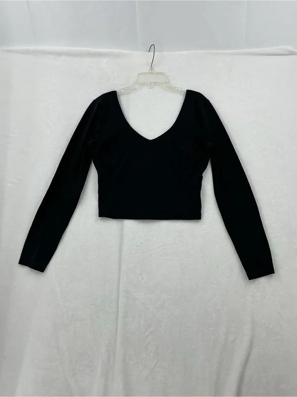 lululemon athletica Black Long Sleeve Scoop Neck Top 1012 - Image 6
