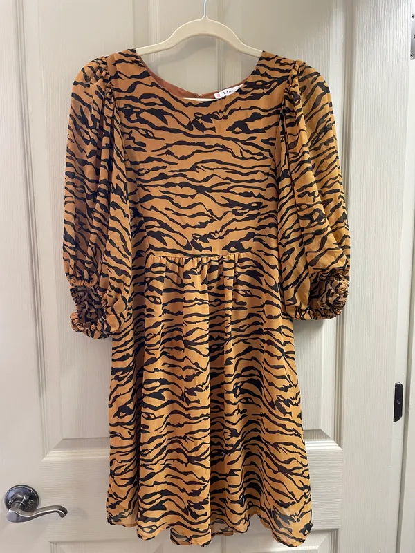 L LOVE Tiger Print Dress - Image 4