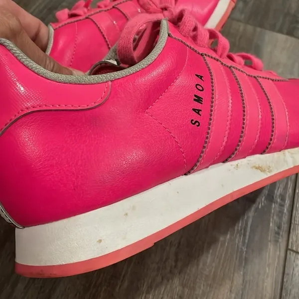 Adidas Samoa Hot Pink Sneakers Shoes size 8 modern art leather - Image 8