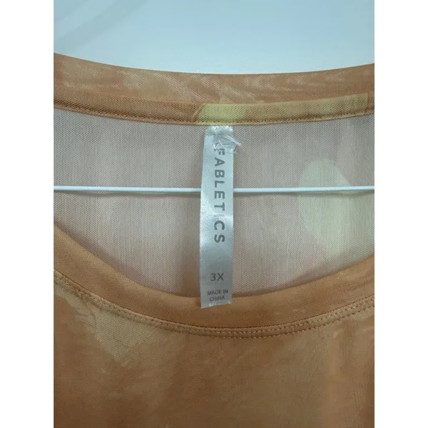 Fabletics Abstract Sheer Mesh Oversized Workout Top 3X - Image 4