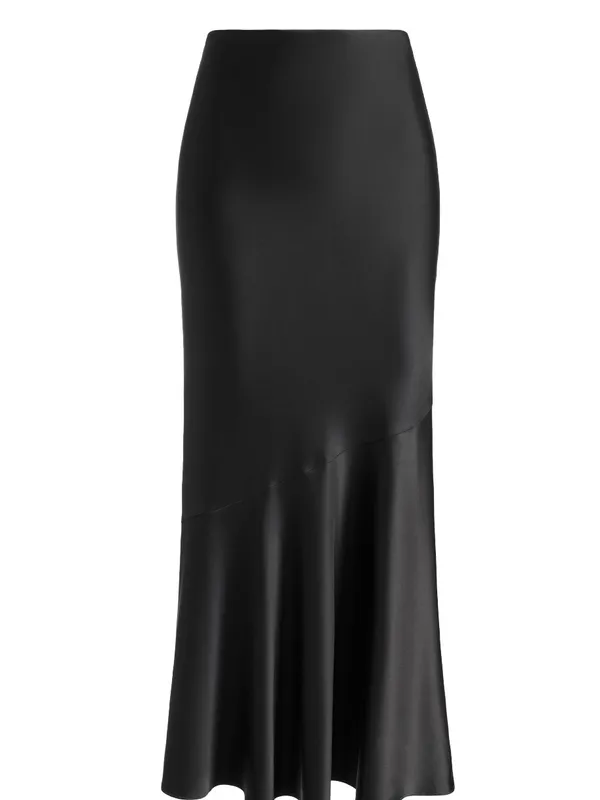 Alice + Olivia TERESE SLIP MAXI SKIRT IN BLACK - Image 3