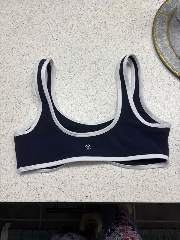 Navy Sports Bra Athleta - Image 2