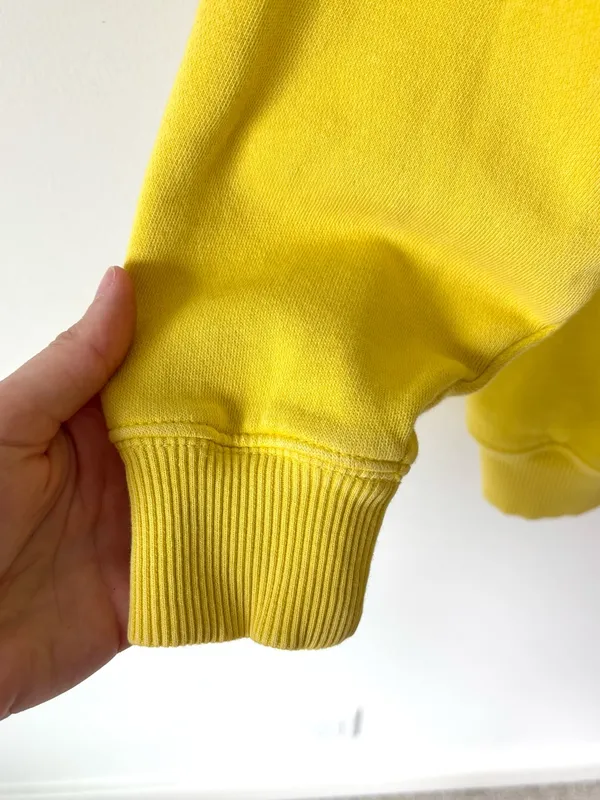 Aerie Yellow Mock Neck Ribbed Pullover Side Pockets Oversized Baggy Loungewear - Image 4