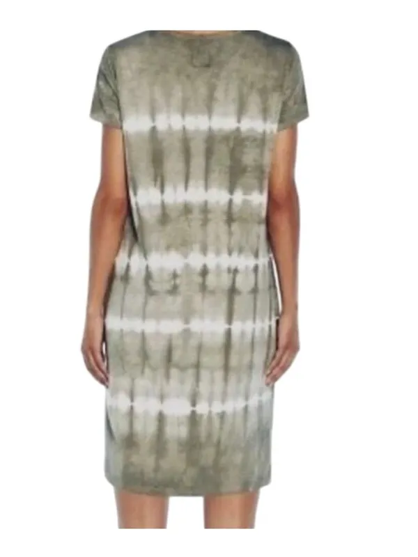 Gap Tie Dye T-Shirt Midi Dress Green Size XL Boho Casual Neutral Vacation Cute - Image 12