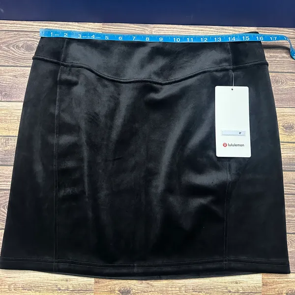 Lululemon Scuba High Rise Mini Skirt Velvet NWT Size Large (BLACK) LW8AL9S - Image 7