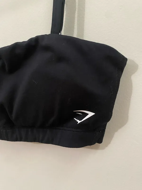 Gymshark Black Slim-Strap Sports Bra - Image 3