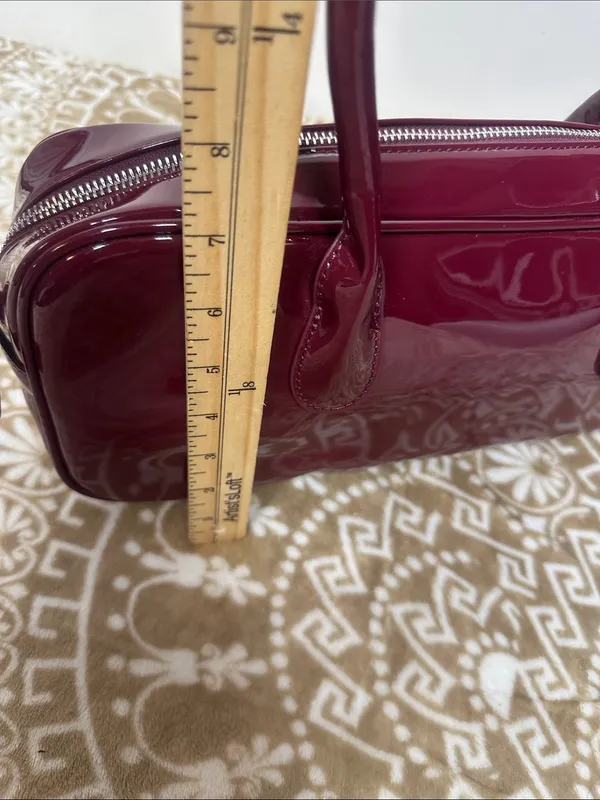 Urban Expression Patent Burgundy Top-Handle Satchel - Image 6