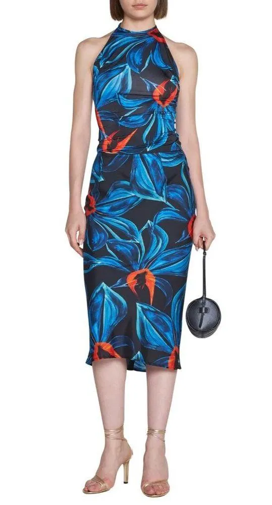 Louisa Ballou Halter Top Night Blooming Orchid Womens Size XS - Image 3