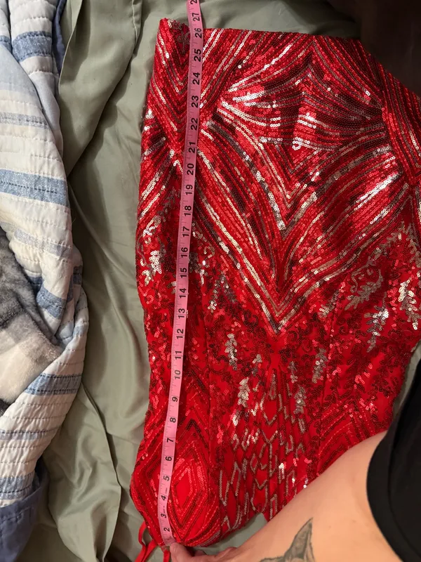 Red sequin Party Mini dress size 0 - Image 6