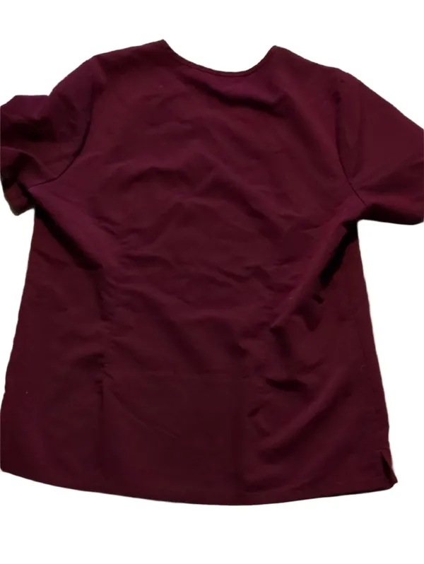 Figs Burgundy Catarina One-Pocket Scrub Top Size Large - Image 7