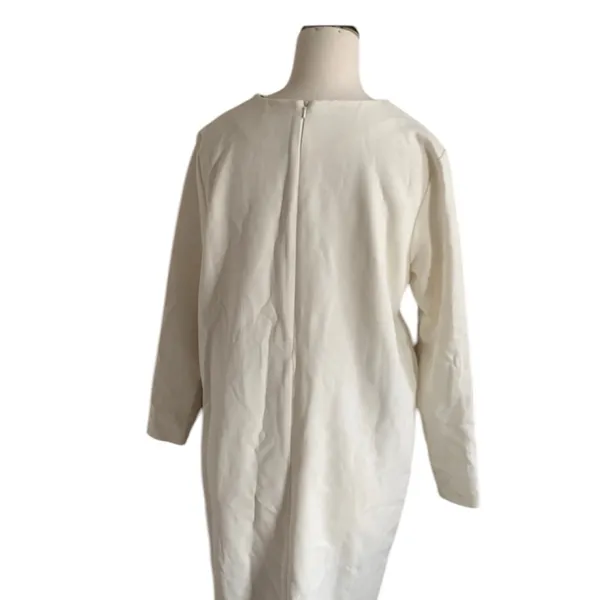 ASOS Womans Colorblock Tan White Long Sleeve Dress Size 10 - Image 7
