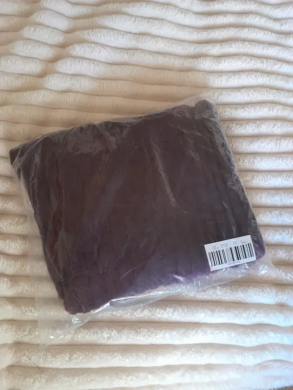 Madewell Cropped Ribbed Mockneck Sweater Plum XL NWT - Image 8