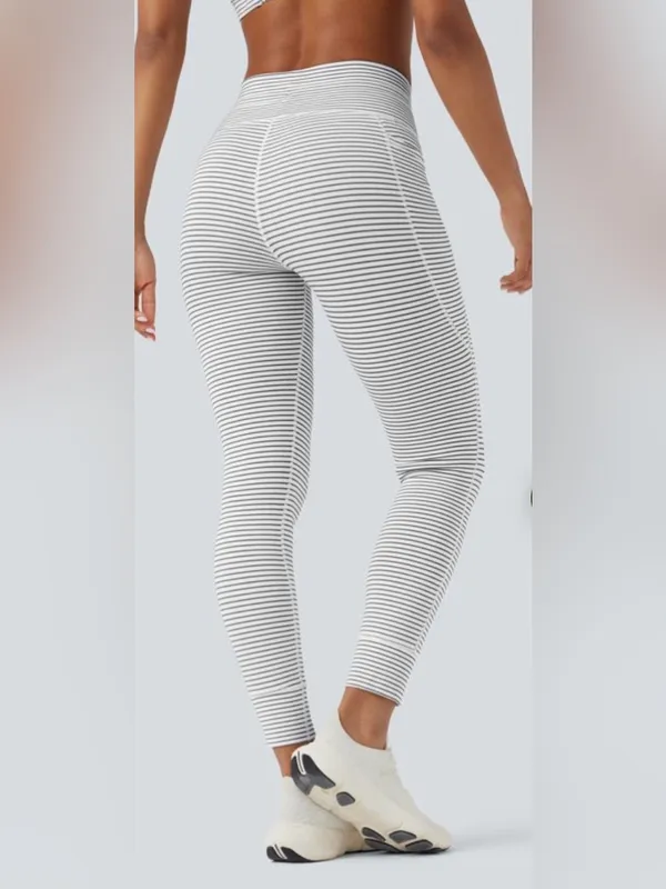 HALARA High Waist Full LengthYoga Legging w/Pockets Grey Medium NWT IN PKG - Image 3