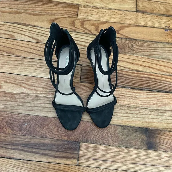 Black Strappy Women's Heels - Image 2