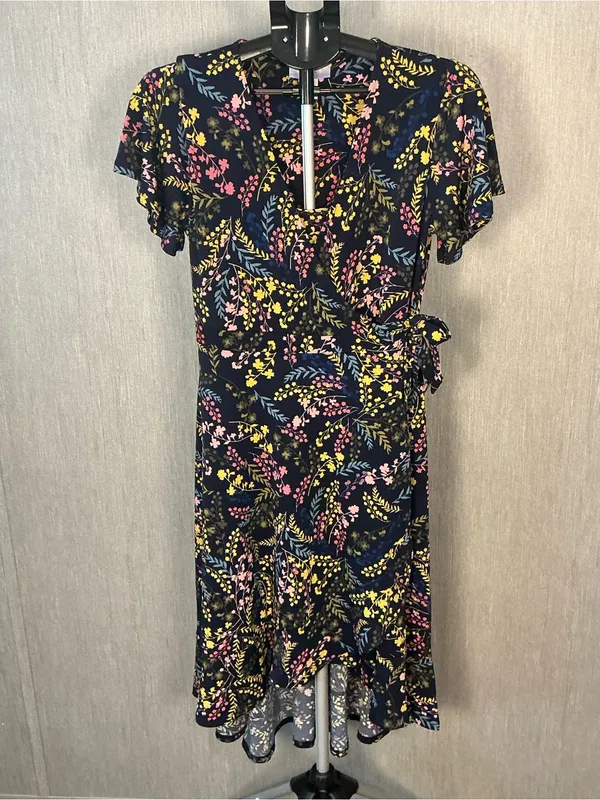 Motherhood Maternity Nursing Dress Floral Wrap Midi Dress Size Medium - Image 10