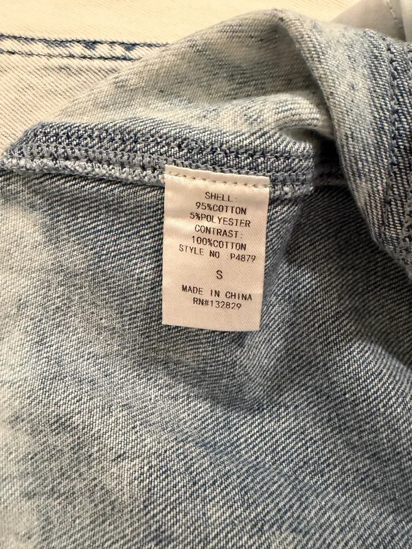 Miou Muse Color Combo Barrel Jeans in Blue - Image 8