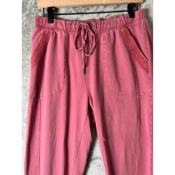 Anthropologie Saturday Sunday Cozy Fleece Joggers Pants Women's Medium Rose Pink - Image 2