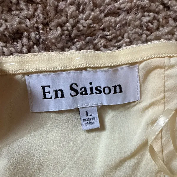 En Saison Kasey Yellow Floral Halter Maxi Dress Large Boho Beach Cowgirl - Image 7