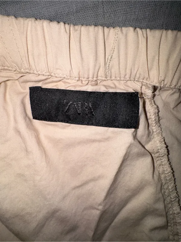 Zara Cream Wide-Leg Embroidered Jeans - Image 6