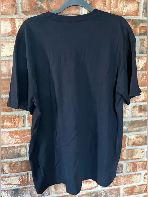 Comfort Colors Black Tee with Pink-Purple Ghost Bow Graphic - Image 3