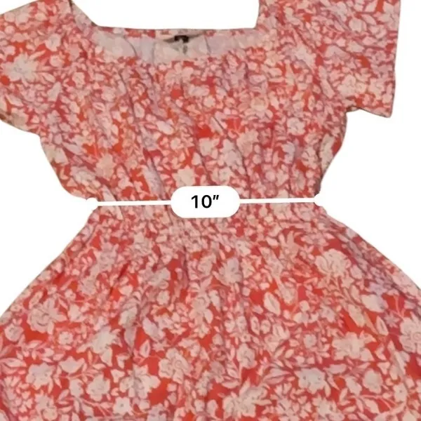 Universal Thread Floral Midi Dress Womens S Red White Cotton Cutout Back‎ NWT - Image 7