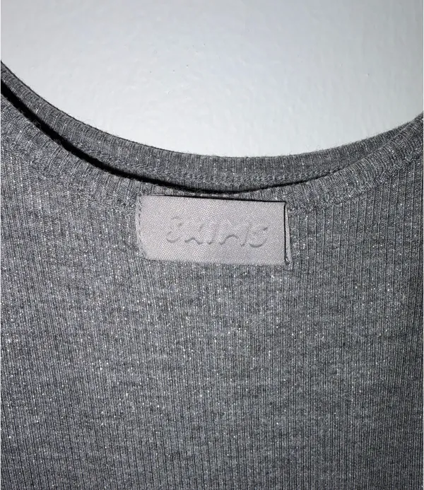 SKIMS Heather Grey Foil Maxi Slip Dress - Image 3
