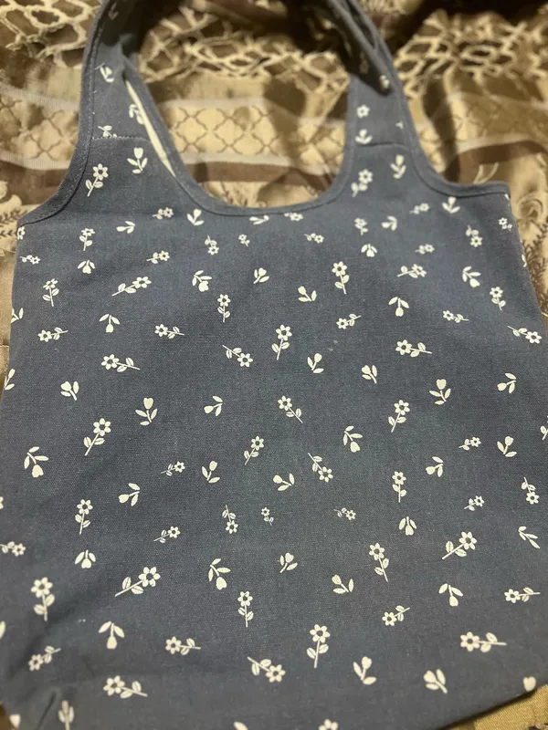 Denim tote bag Blue - Image 3