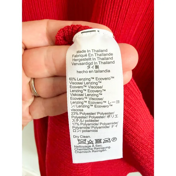 Madewell | NWT The Signature Knit Crewneck Midi Dress in Crimson | Sz M - Image 7