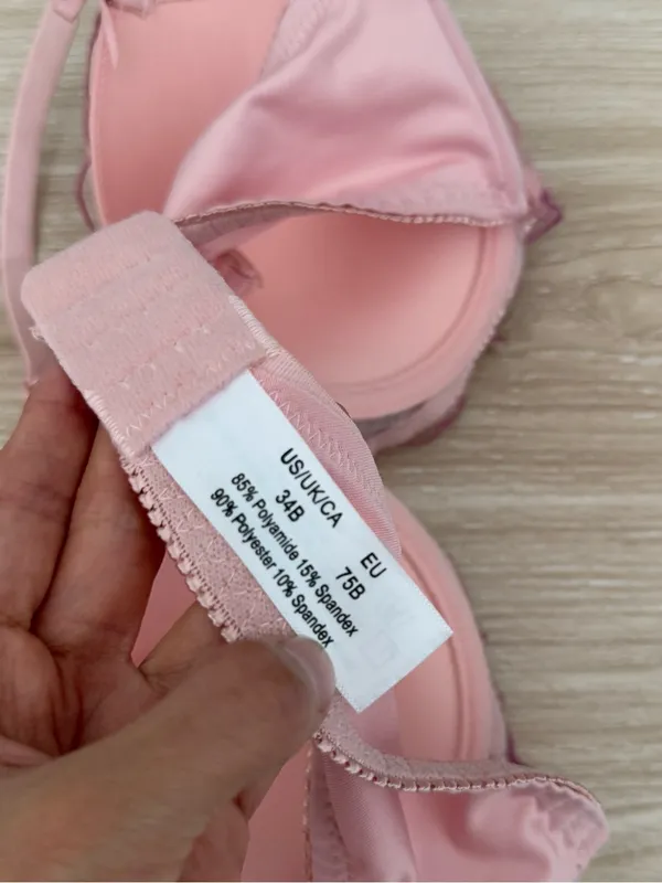 34B Mermaid Embroidered Shell Bra Pink Princess Coquette Preppy - Image 4