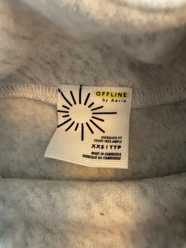 OFFLINE by Aerie Mockneck Gray Size XXS - Image 3