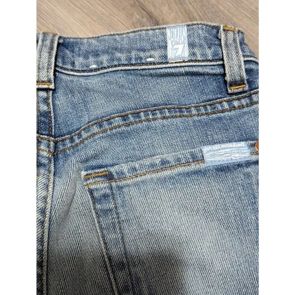 7 for all mankind high-waist slim kick jeans size 24 - Image 5