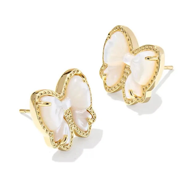 Kendra Scott Haley Bow Gold Pendant Earrings and Necklace - Image 3