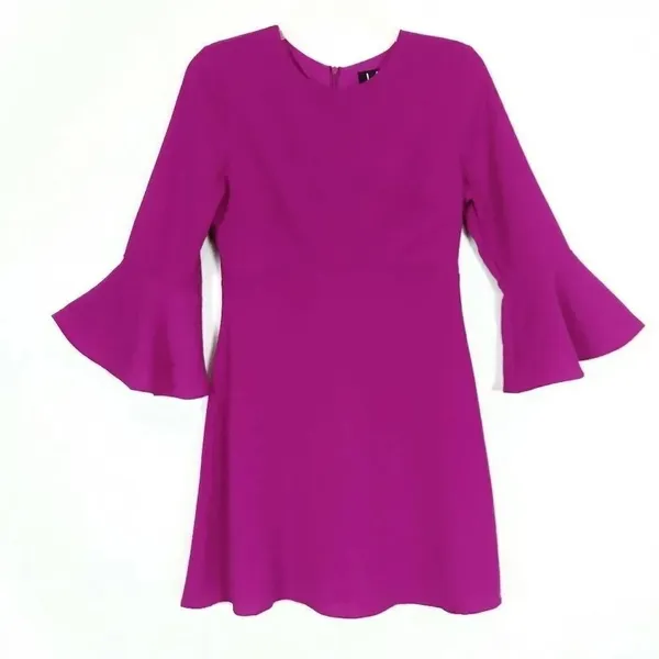 Lulu's Fuschia Bell Sleeve Mini Dress - Image 3