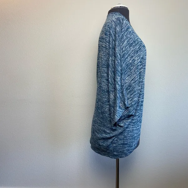 AZULES XL GREEN Dolman Sleeve Open Front Shrug Kimono Cardigan - Image 3