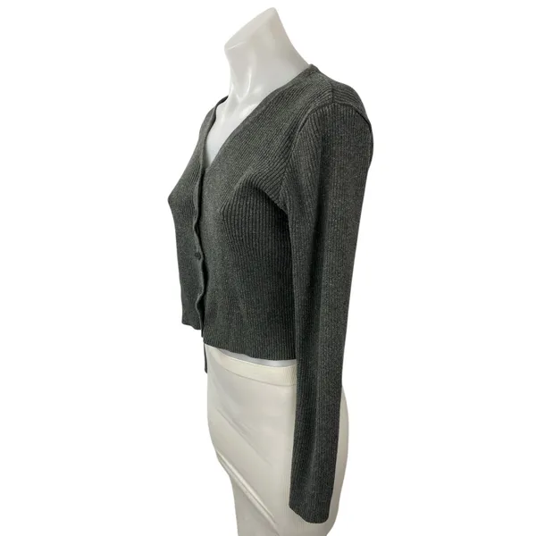 Brandy Melville Shannon Ribbed Long Sleeve Button Down Cardigan Sweater Top Sz S - Image 3