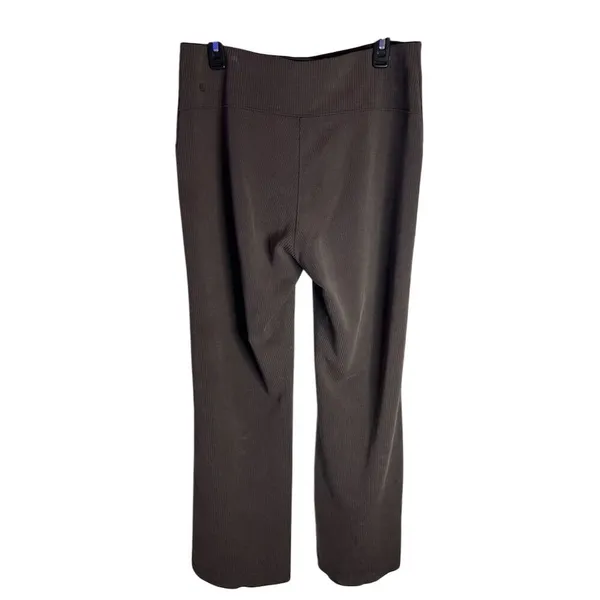 Lululemon Women's High-Rise Ribbed Softstreme Pants Size 12 Brown Flare - Image 2
