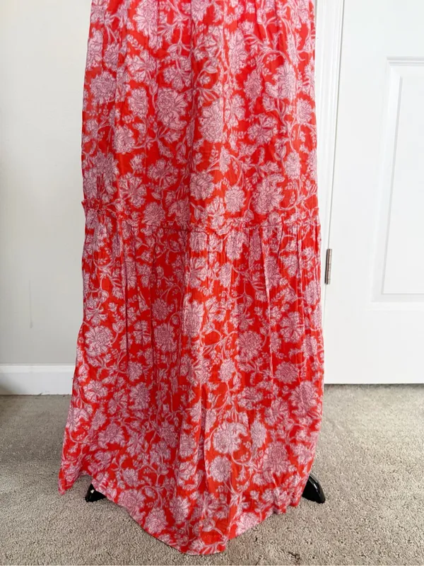 Free People Bonita Printed Boho Midi Dress Size Medium - Image 7
