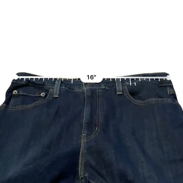 Levi's 721 High‎ Rise Skinny Jeans Dark Wash Sz 32 Plus - Image 10