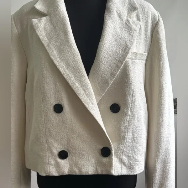 Maeve Cropped Double Breasted Blazer large workwear glamorous power holiday‎ - Image 4