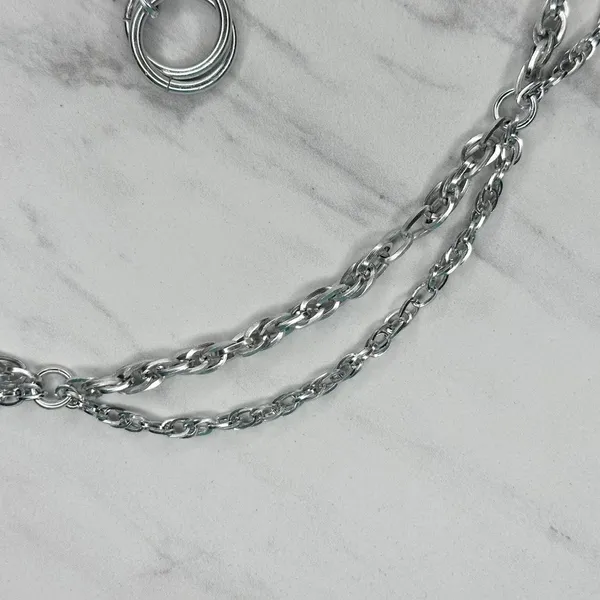 Womens Silver Double Chain Belt Small (S) Medium (M) Draped Y2K Style ✨ - Image 5