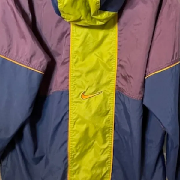 Vintage 90's Y2K Nike White Label Colorblock Windbreaker Hoodie Large - Image 5