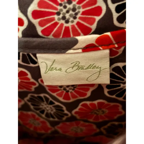 Vera Bradley Lola Quilted Cotton Tote Bag Pink Orange Grey‎ Floral Shoulder Bag - Image 6