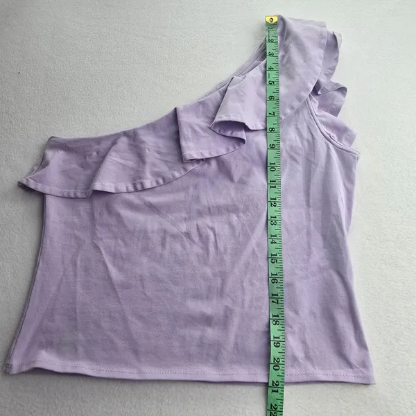 Maeve‎ Anthropologie -1635 NWT Lavender Ruffle One Shoulder Top Lavander Large - Image 9