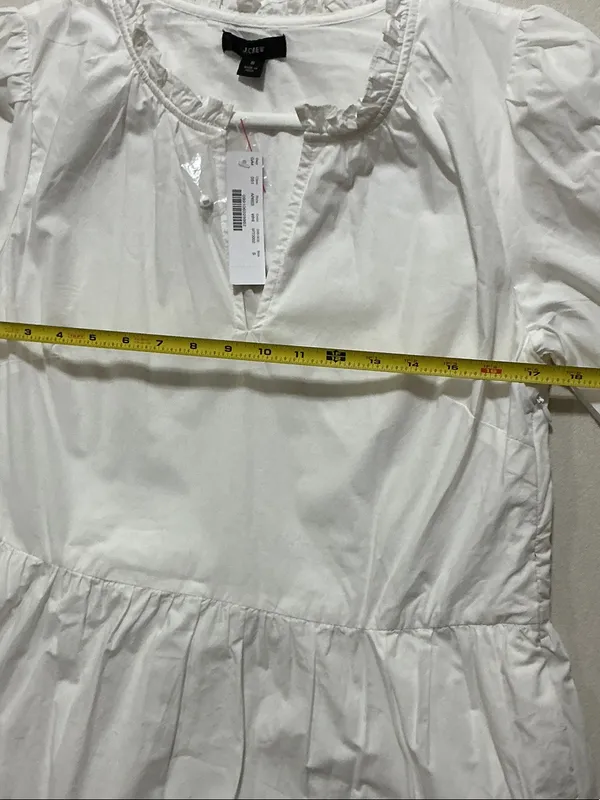 J. Crew White Ruffle Tiered Maxi Dress with Keyhole - Image 5