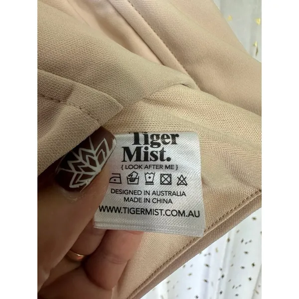 Tiger Mist Mesh Square Neckline Back Zip Nude Boning Bodice V Hem Corset Top XS - Image 6